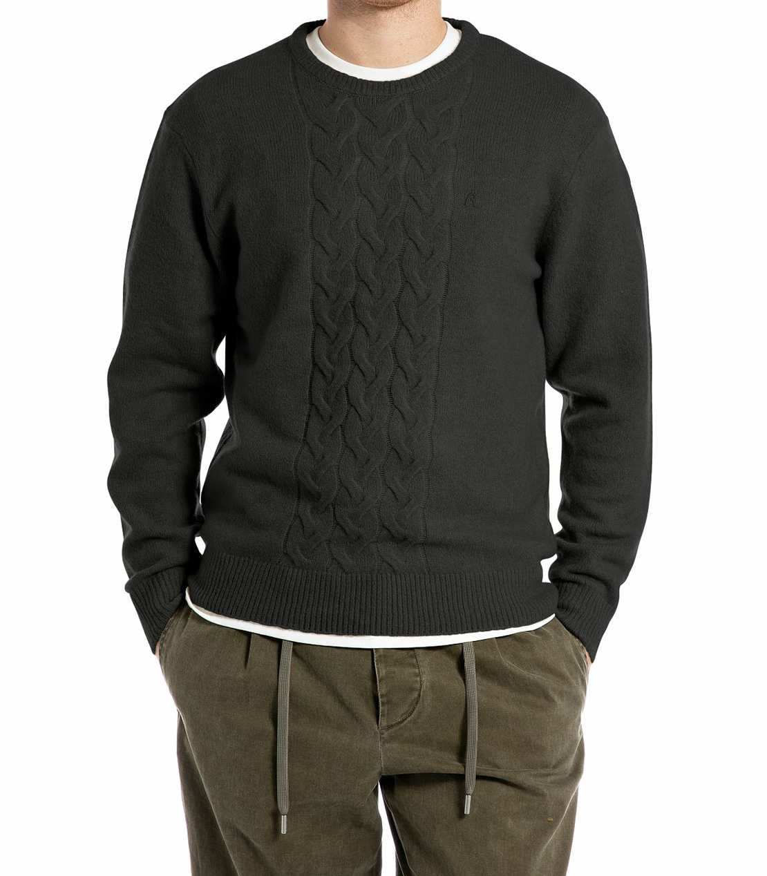 リサイクルファブリッククルーネックニット